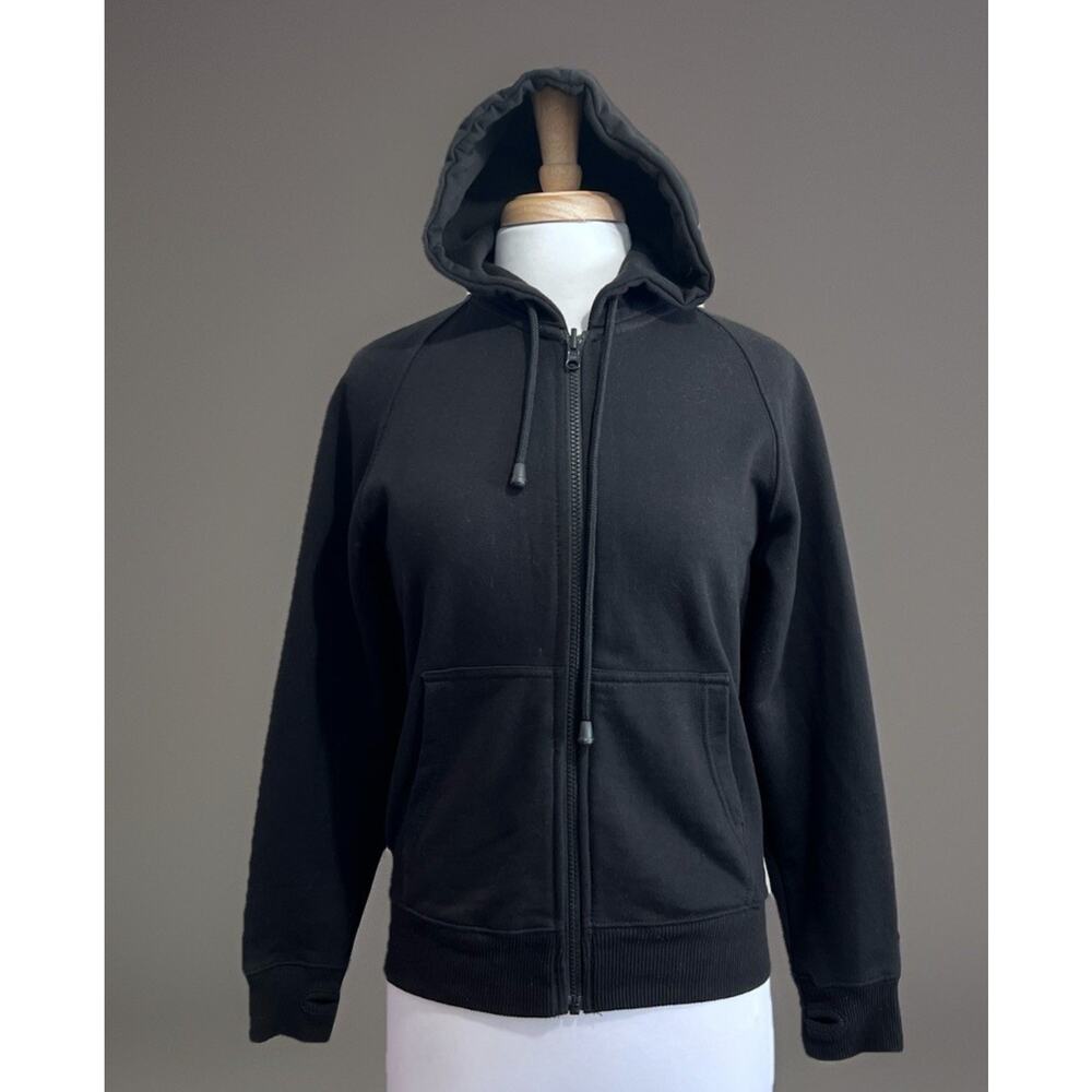 Street and Steel Hoodie Women's Small Black Motorcycle Rider Sweatshirt Full Zip